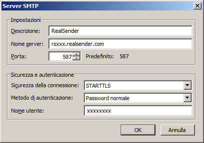 Thunderbird - SMTP Server